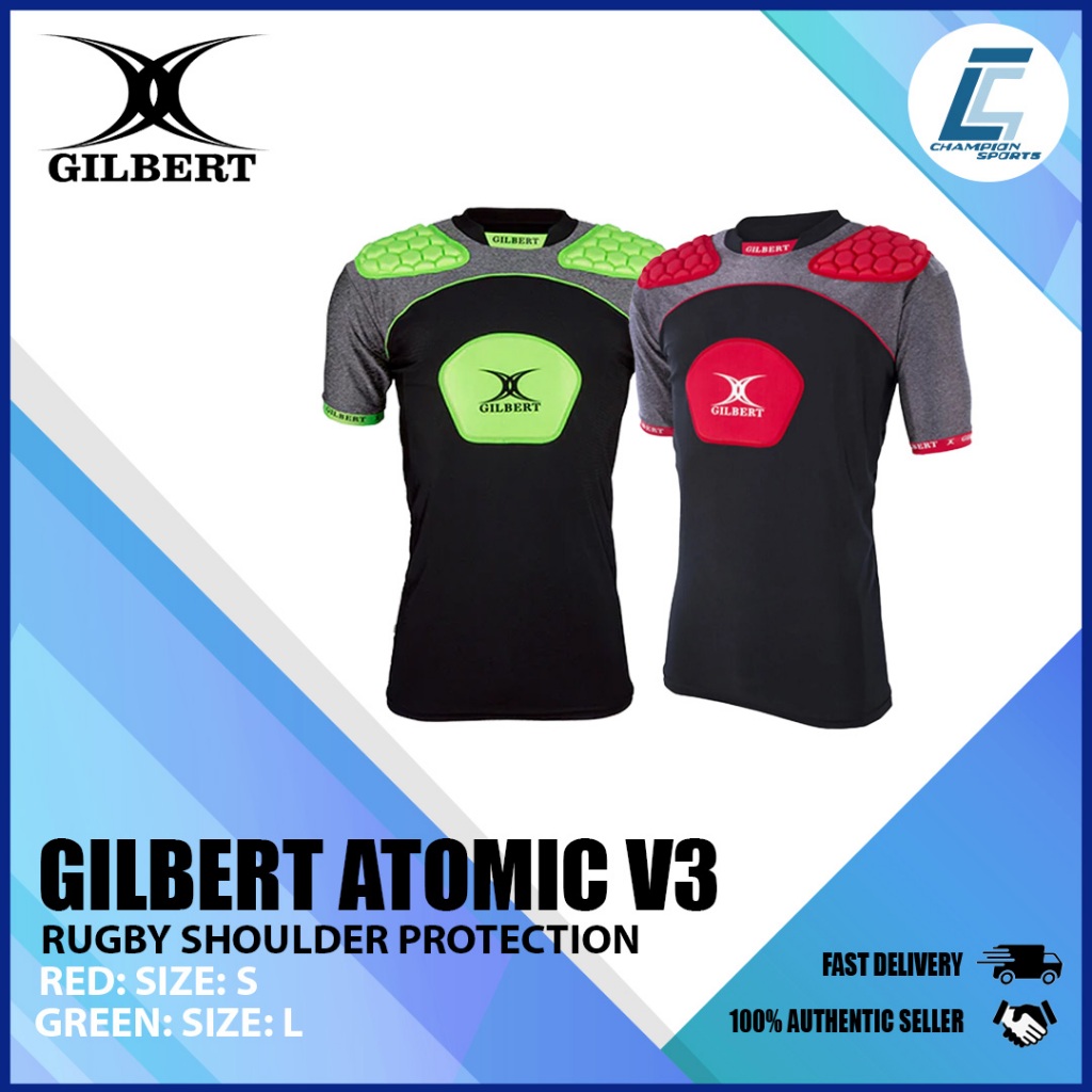 Gilbert Atomic V3 Rugby Shoulder Protection (GIL17P010/011) | Shopee ...