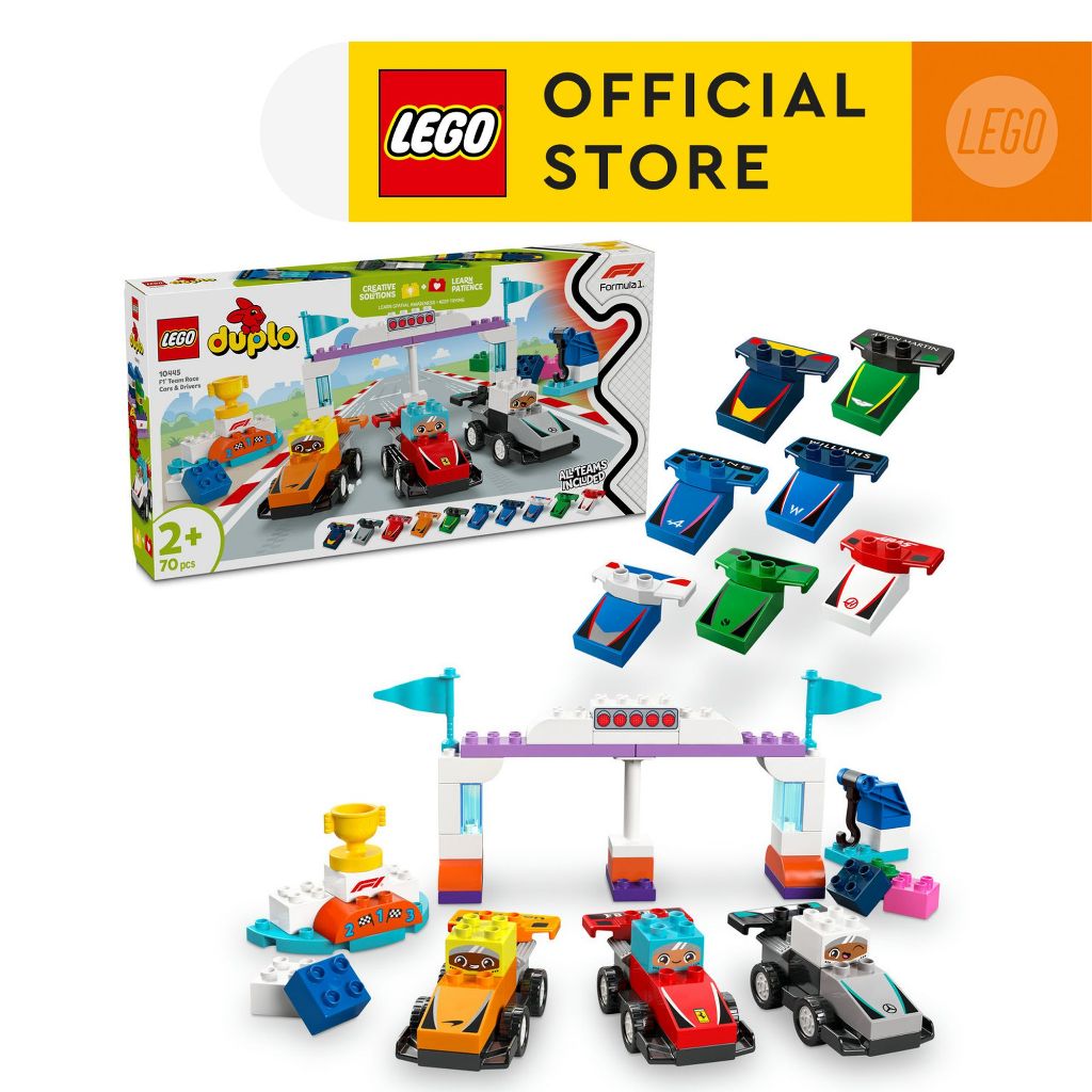 LEGO DUPLO Town 10445 F1 Team Race Cars & Drivers (70 Pieces) | Shopee ...