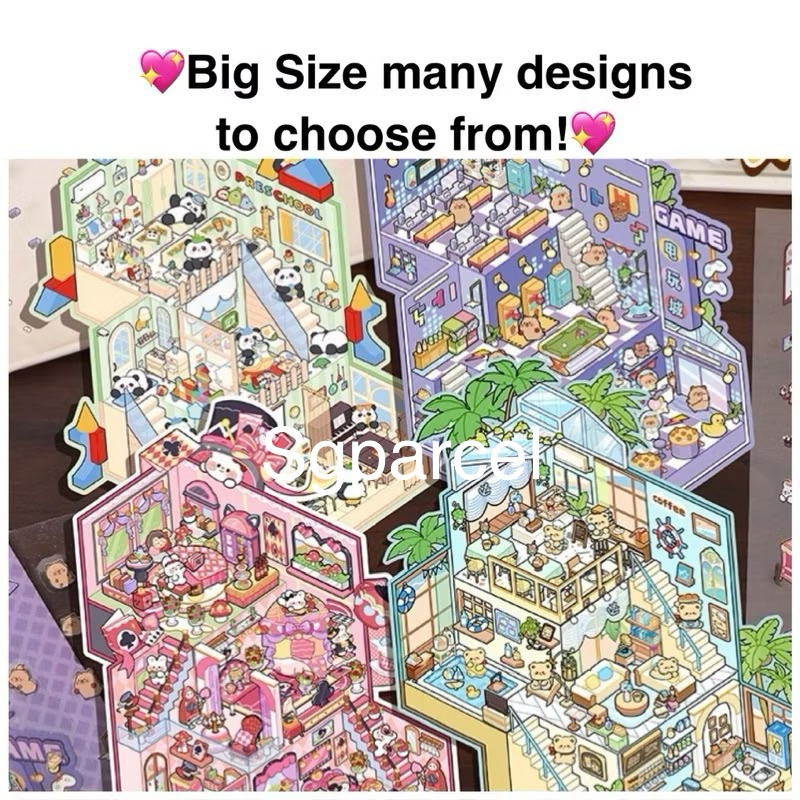 [SGparcel] Big Size DIY 3D scenario landscape sticker | Shopee Singapore