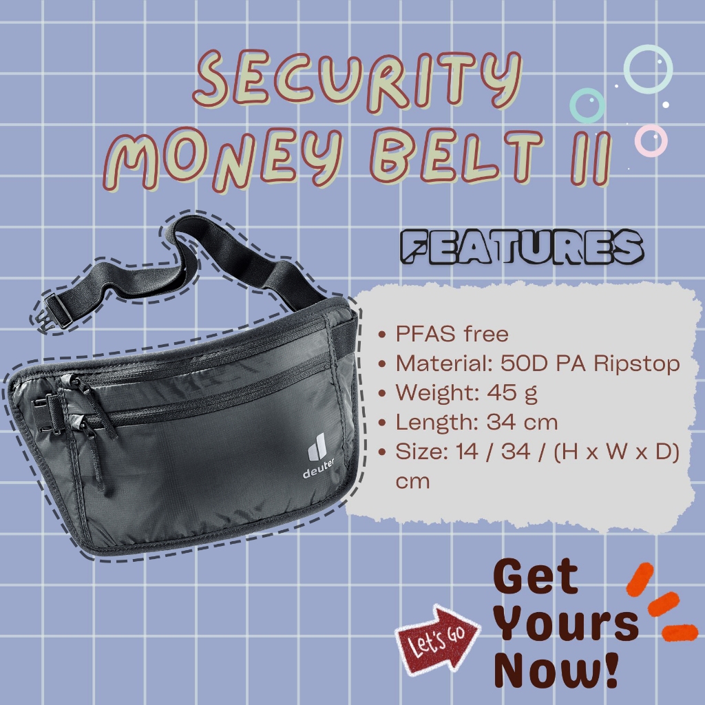 Deuter SECURITY MONEY BELT II Shopee Singapore