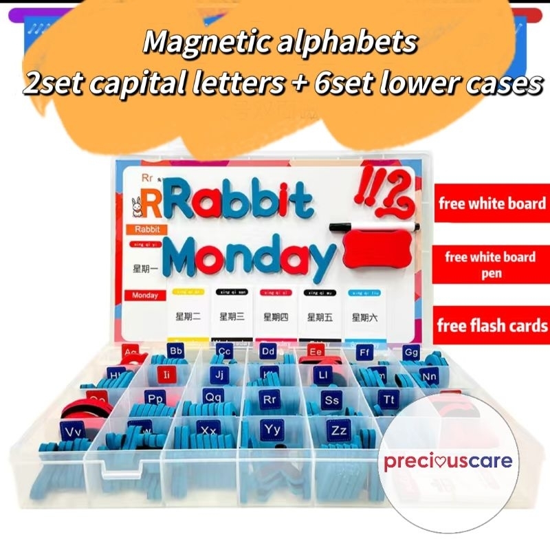 [Sg Ready Stock]Kids Learning Magnetic Alphabets 208 Letters | Shopee ...