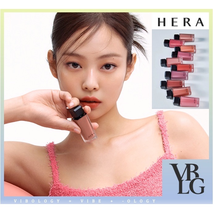 HERA Sensual Powder Matte Liquid BlackPink Jenny's Velvet Lip Tint ...