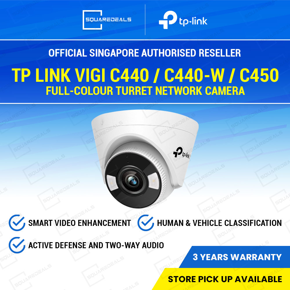 TP Link VIGI C440 C440-W C450 2.8mm 4mm Full Color WiFi Turret Network ...