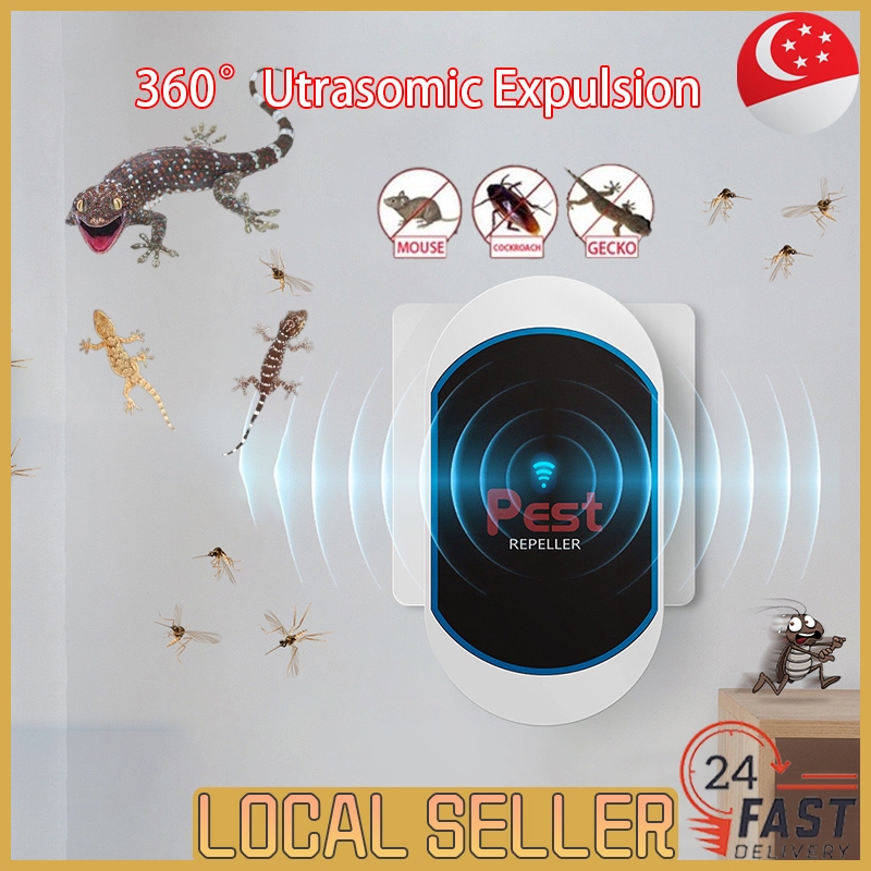 [SG In Stock]360°Ultrasonic Expulsion lizard repellent Cockroach Insect ...