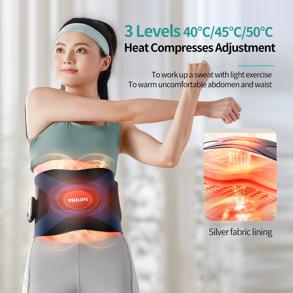 New arrive】Philips Slimming Belt Waist Trainer EMS Heated Waist