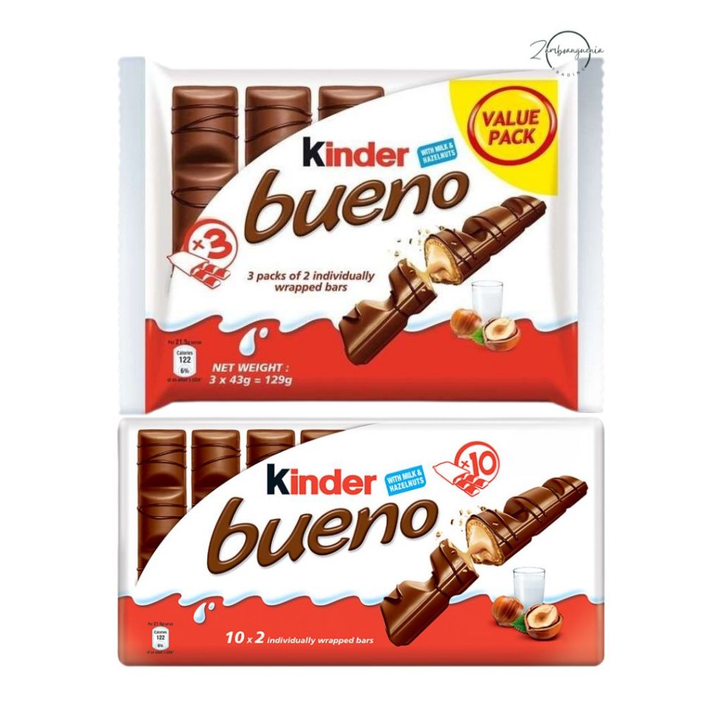KINDER BUENO Chocolate Wafer Bar (Pack of 3 & 10) [SG] | Shopee Singapore