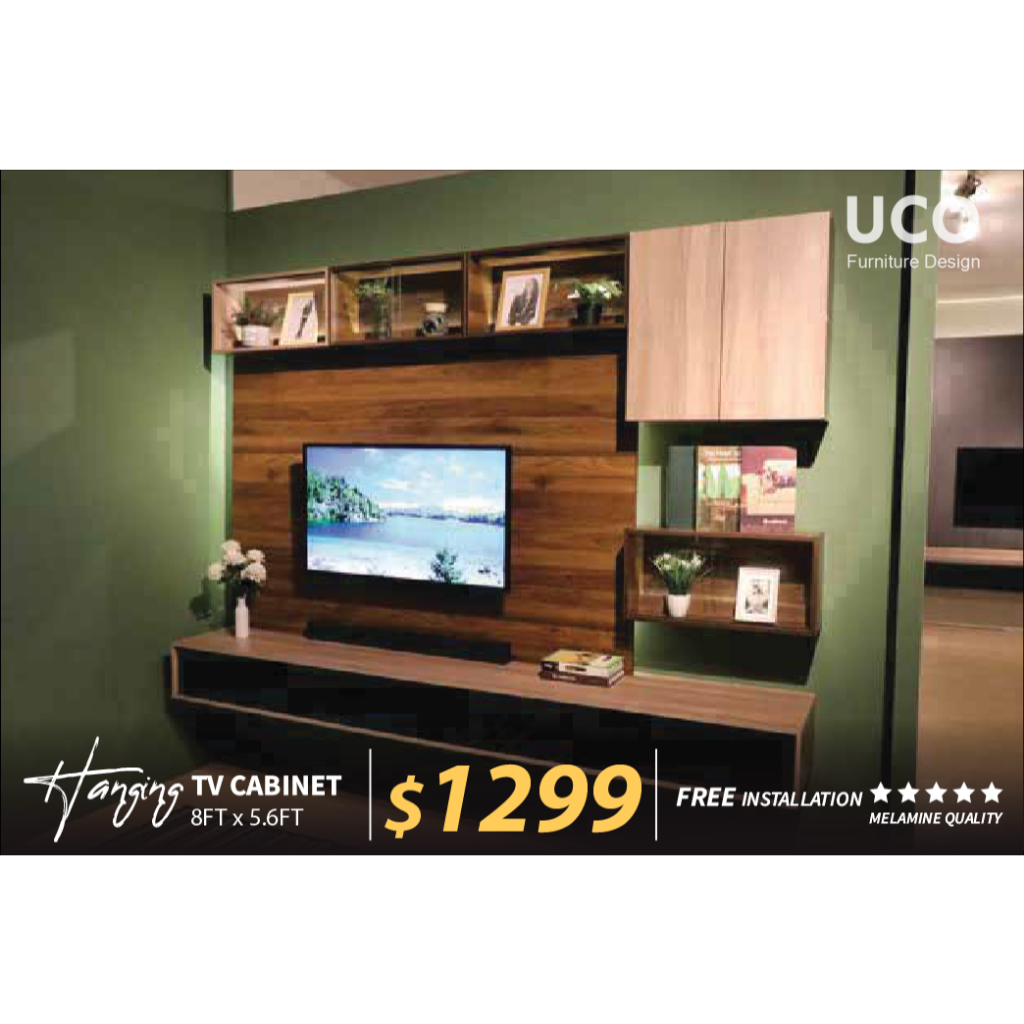 UCO HTC008 8FT HANGING TV CONSOLE WITH DECO BOX | Shopee Singapore