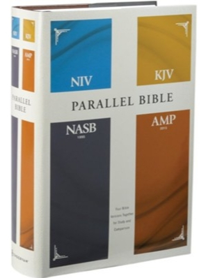 NIV, KJV, NASB, Amplified, Parallel Bible: Hardcover (Four Bible ...