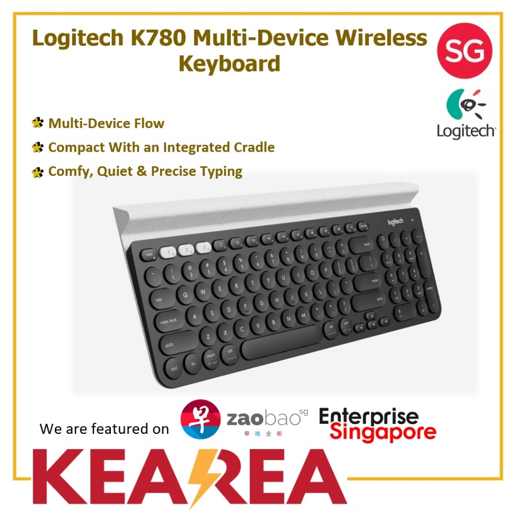 Logitech K780 Multi-Device Wireless Keyboard (1 Year Logitech Warranty ...