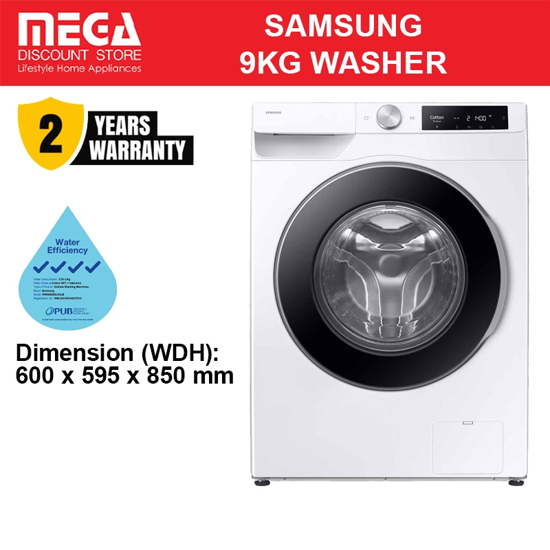 SAMSUNG WW90DG6U34LESP 9KG FRONT LOAD WASHER | 4 Ticks | Shopee Singapore