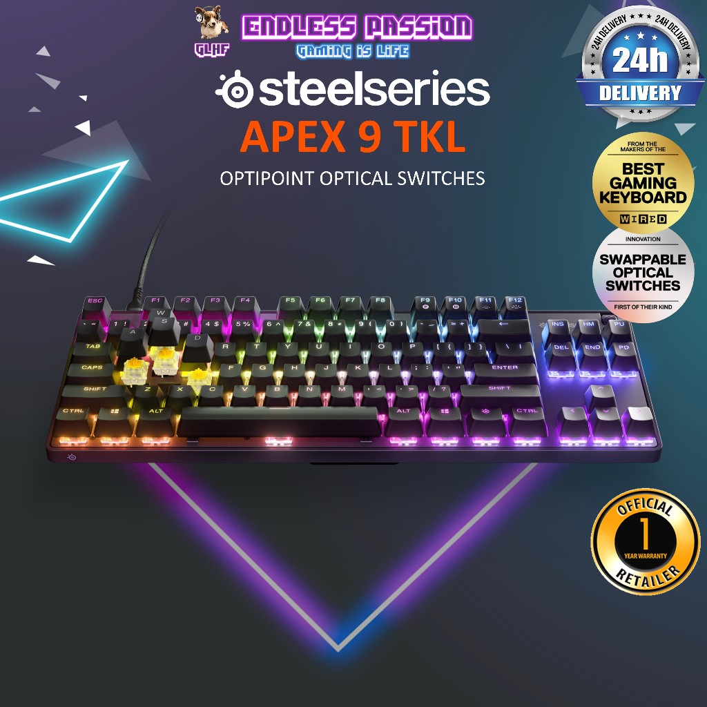 SteelSeries Apex Pro TKL Wireless (2023) - Tastiera meccanica da gaming - La più veloce al mondo