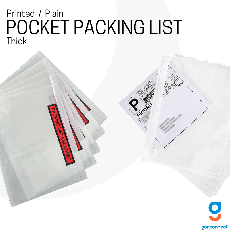 【100PCS Pocket Packing List】Back Self Adhesive Envelope Shipping Pouch ...
