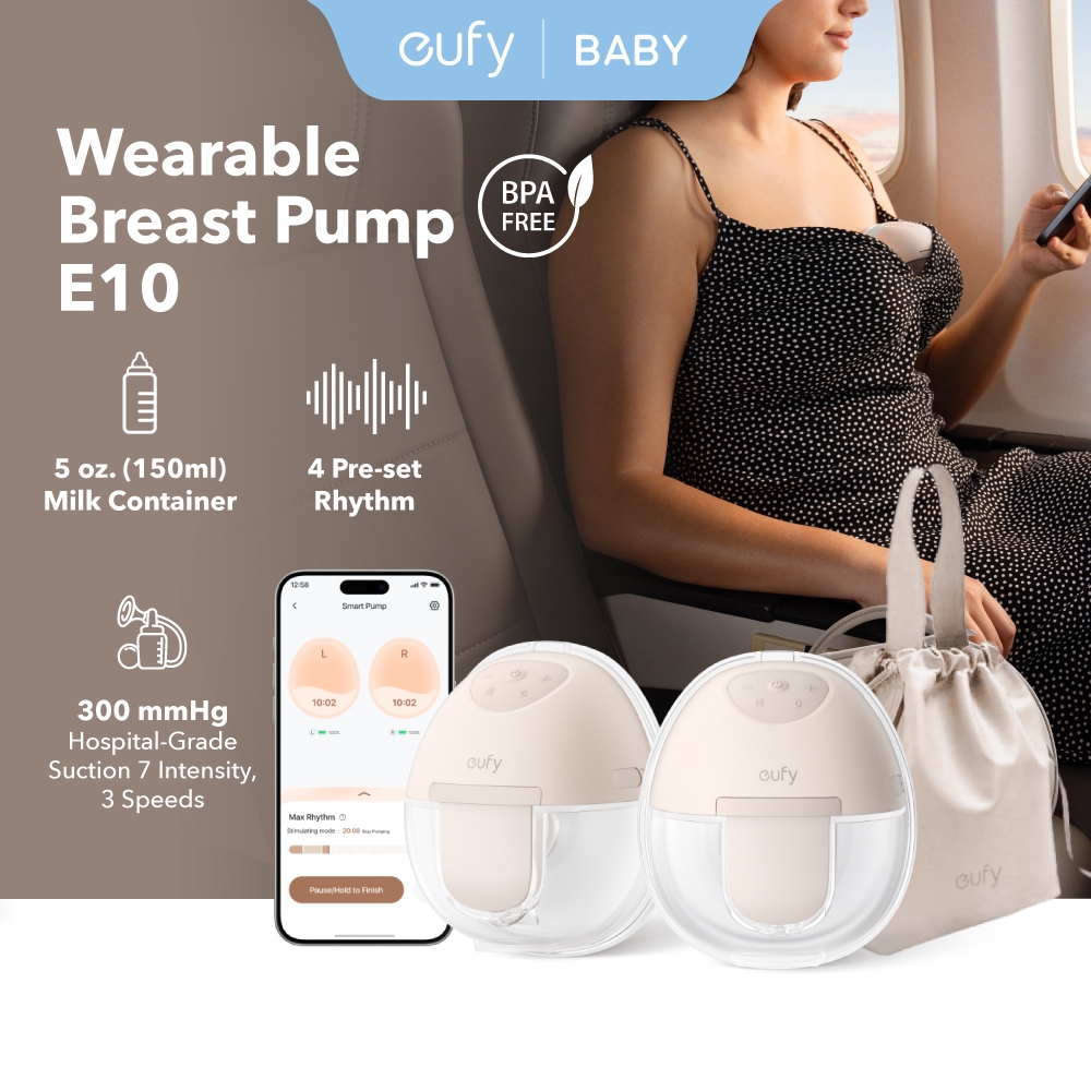 eufy Wearable Breast Pump E10, Hands-Free Electric Breast Pump with App ...