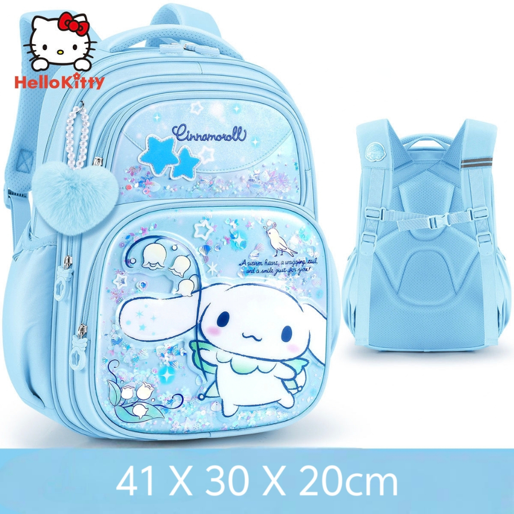 School Cinnamoroll Backpack Many Rainbows Cinnamoroll Japanese Cartoon  Character Backpack School Bag, Blue, 38 X 27