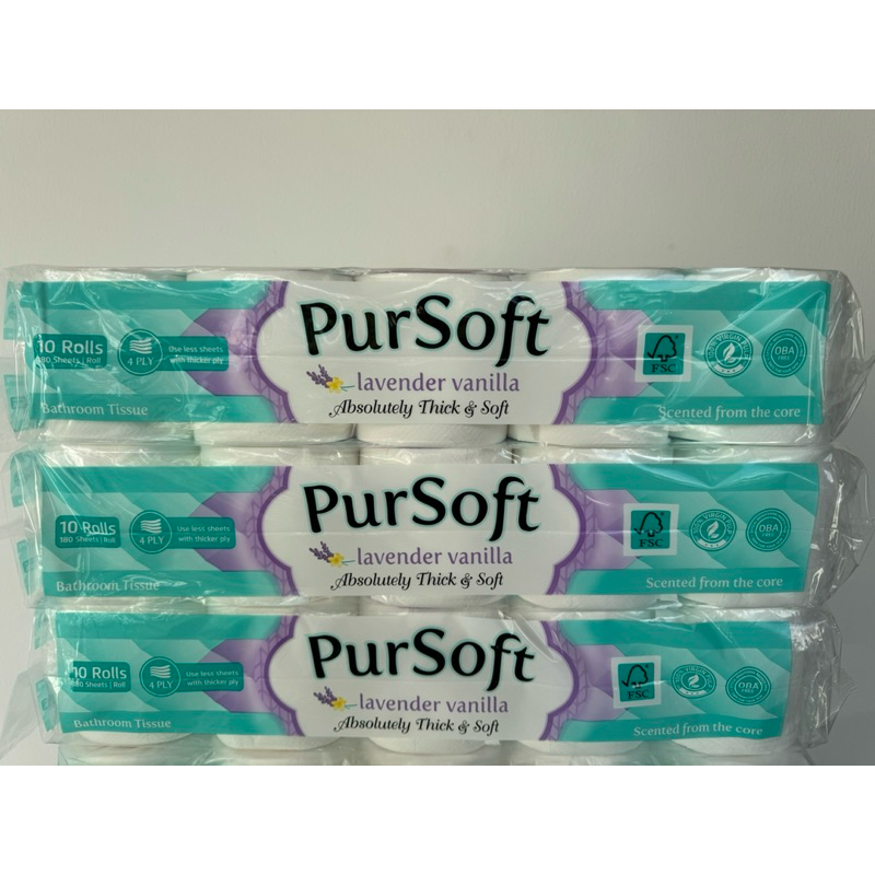 PurSoft 4ply Lavender Vanilla Absolutely Thick & Soft Bathroom Tissue ...