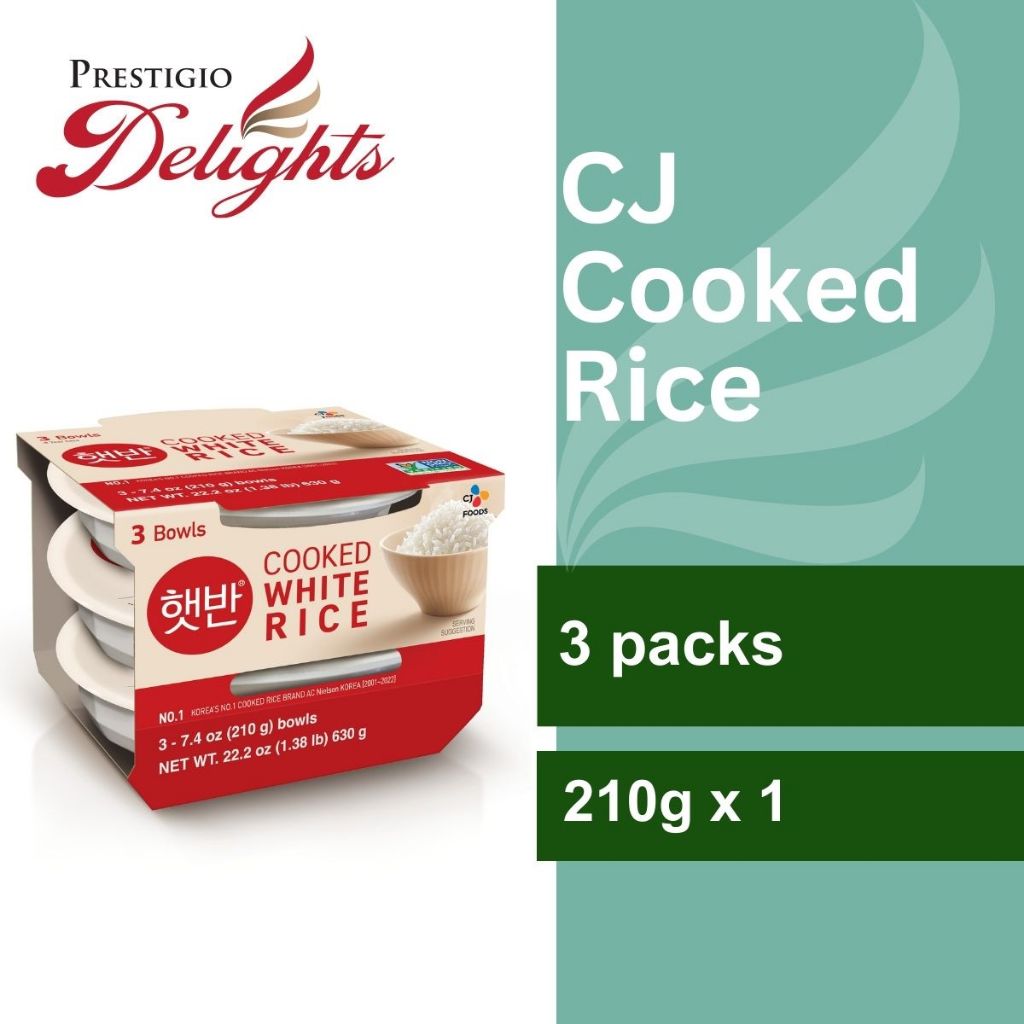 CJ Cooked Rice 210g - 3 Packs | Shopee Singapore