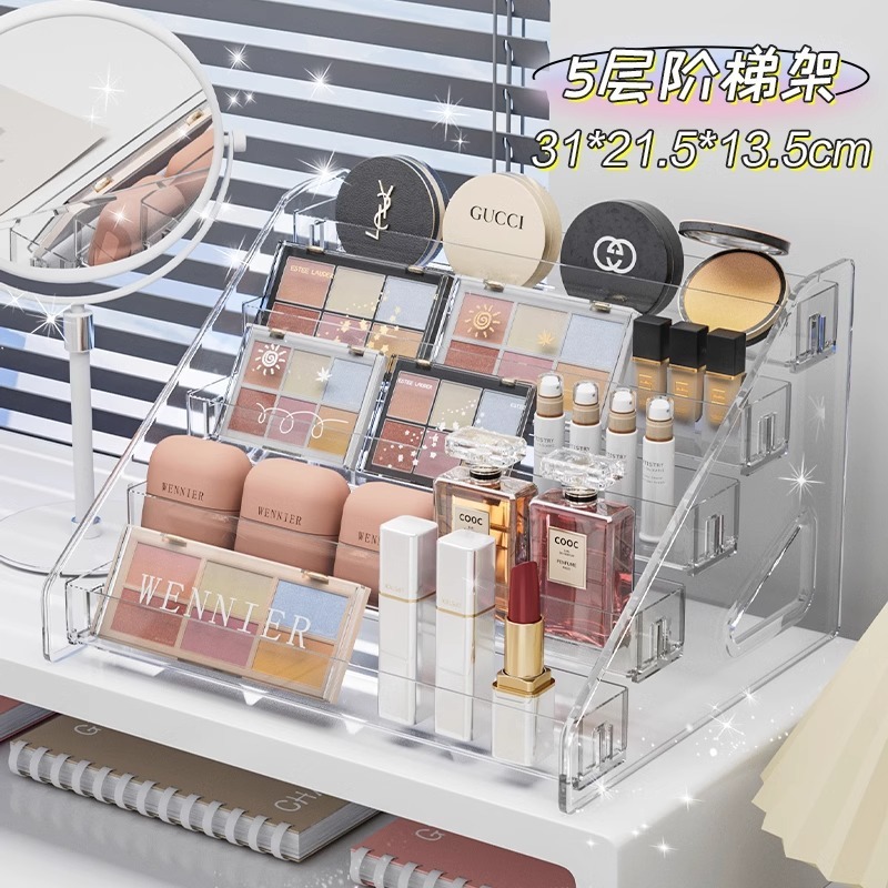 Acrylic transparent storage display stand Rack makeup storage organizer ...