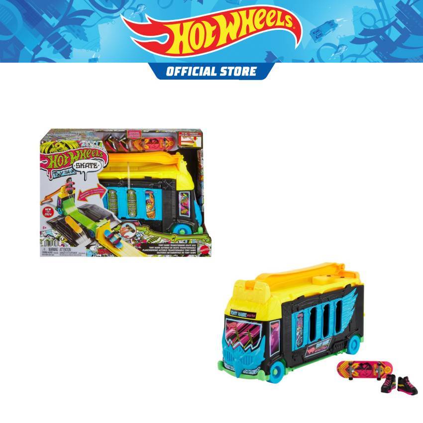 Hot Wheels Skate Tony Hawk Transforming Skate Bus With 1 Exclusive