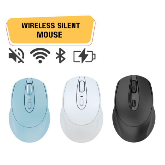 TAURUS Ergonomic Silent Wireless Mouse (White) | Shopee Singapore