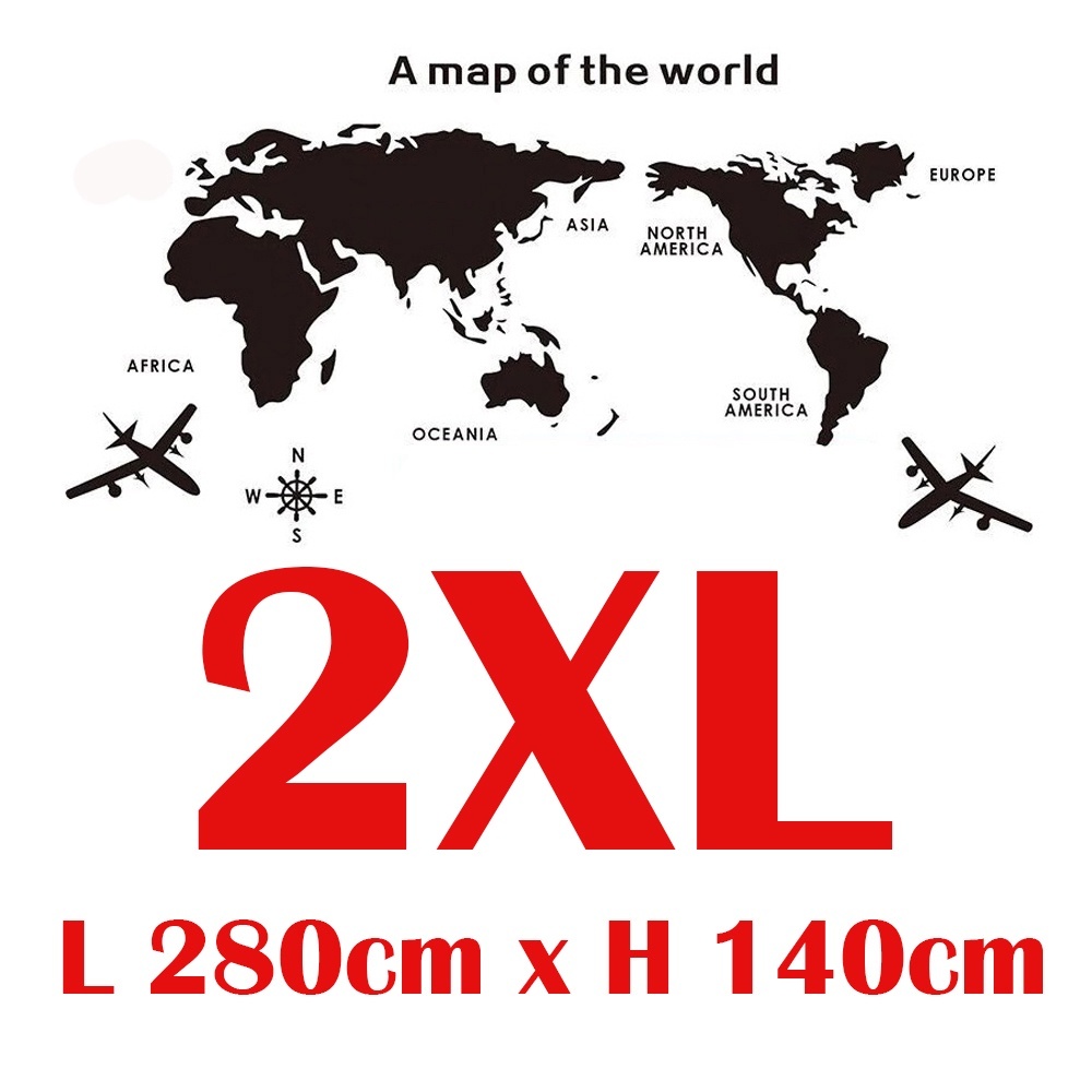 World Map Wall Sticker Acrylic 3D Solid Crystal World Map Wall ...