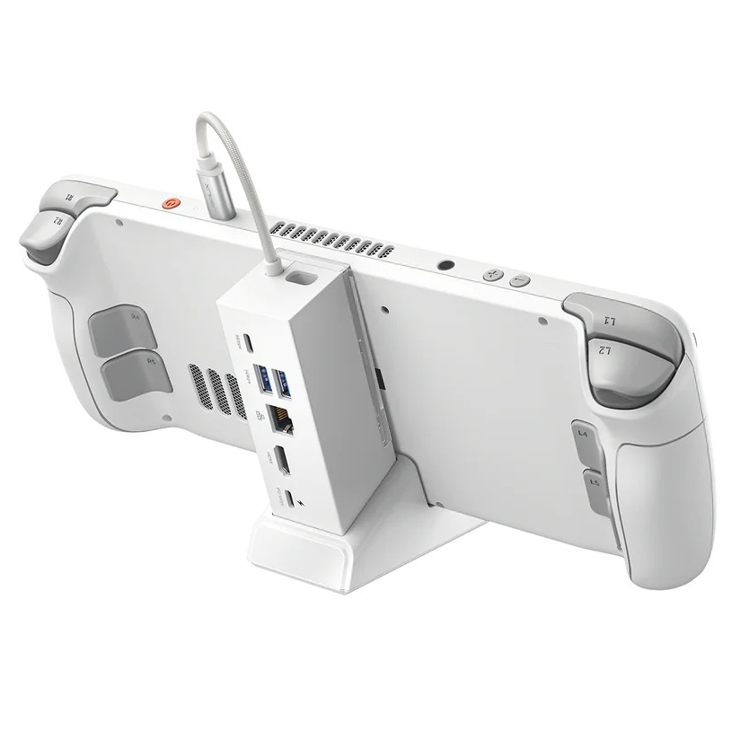 JSAUX HB0609 Docking Station 6-IN-1 White Dock for ROG Ally X Steam ...