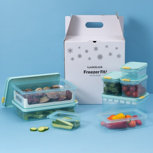 LocknLock Freezer Fit 8P, Made in Korea, Stackable Airtight Food ...