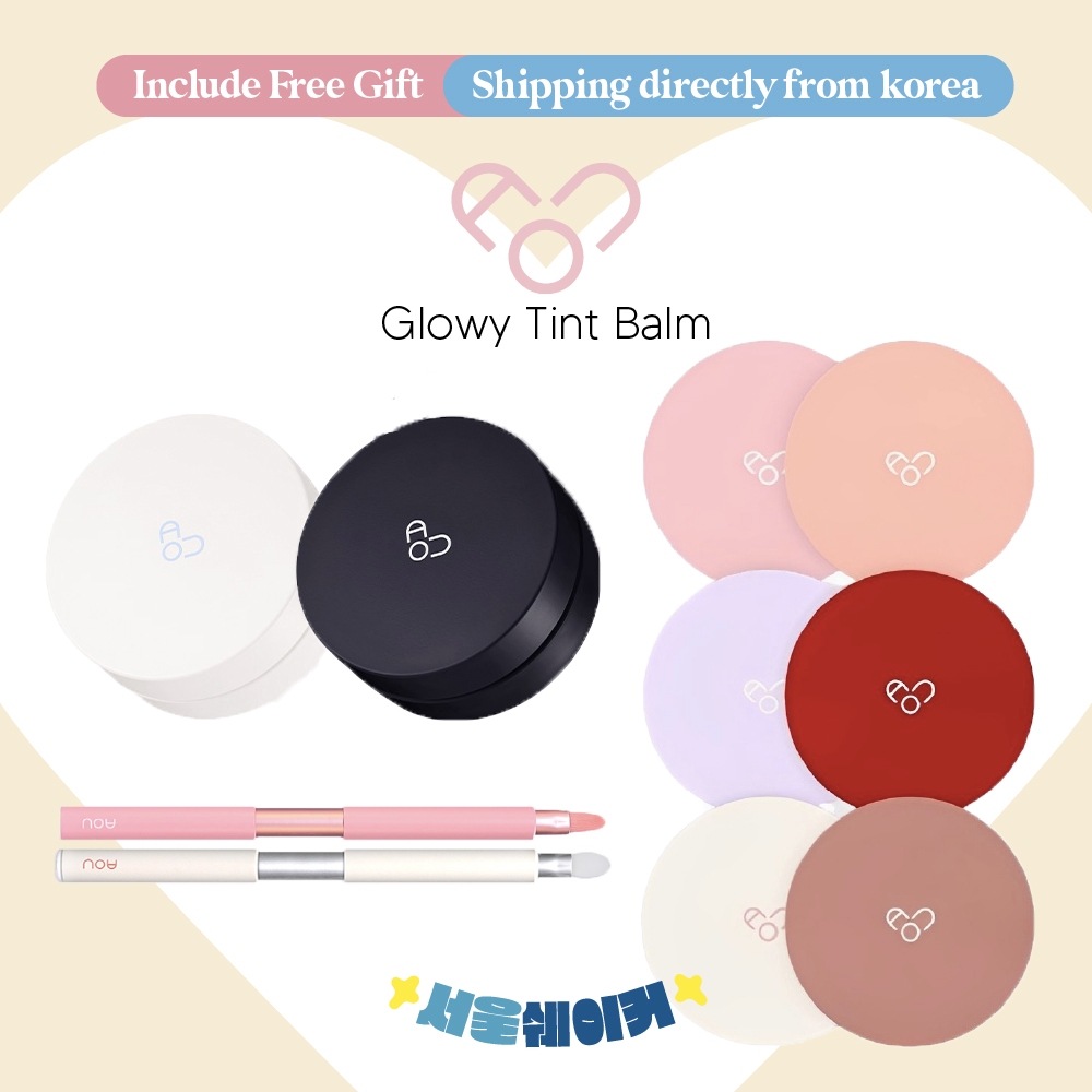 Baume à Lèvres Teinté AOU Glowy Tint Balm 3.5g - Teinte Pêche, Effet Glossy, K-Beauty, Neuf Sous Emballage