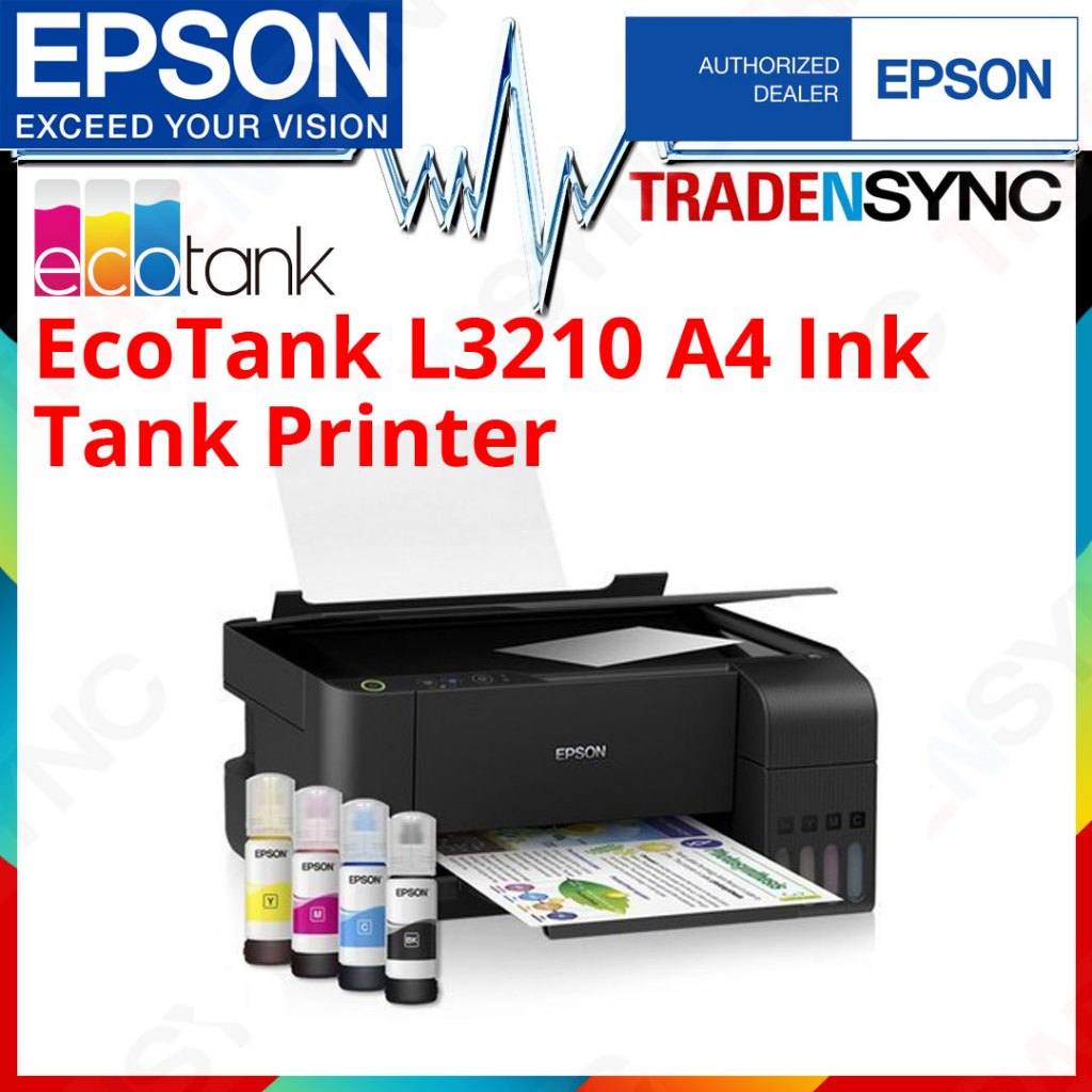 [Wireless Printer] Epson ECOTANK L3210 All-in-One Ink Tank Printer # ...