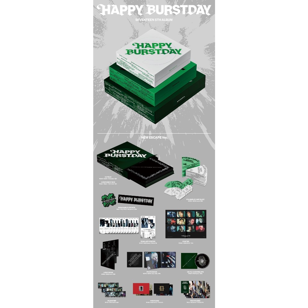 SEVENTEEN - [ HAPPY BURSTDAY ] 5TH ALBUM | Shopee Singapore
