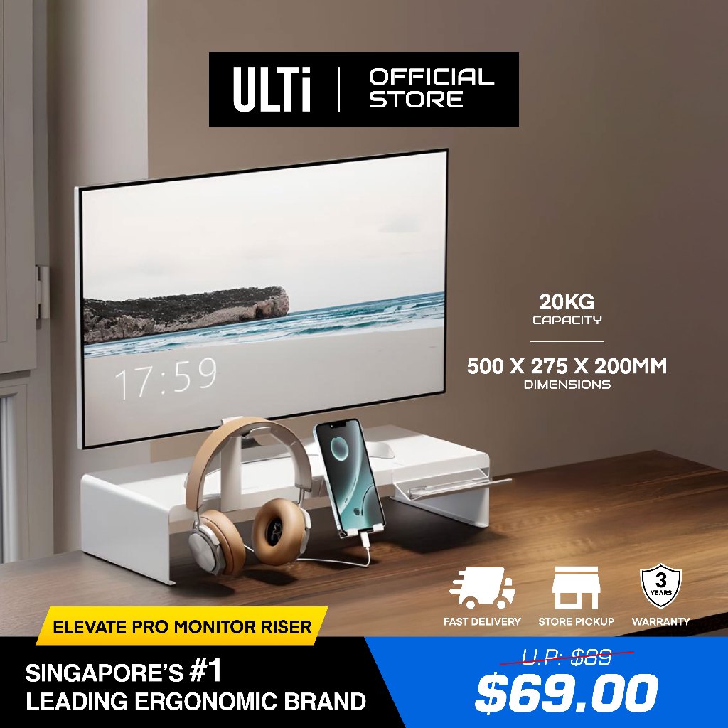 [NEW] ULTi Elevate Pro Monitor Riser | C86 | Shopee Singapore