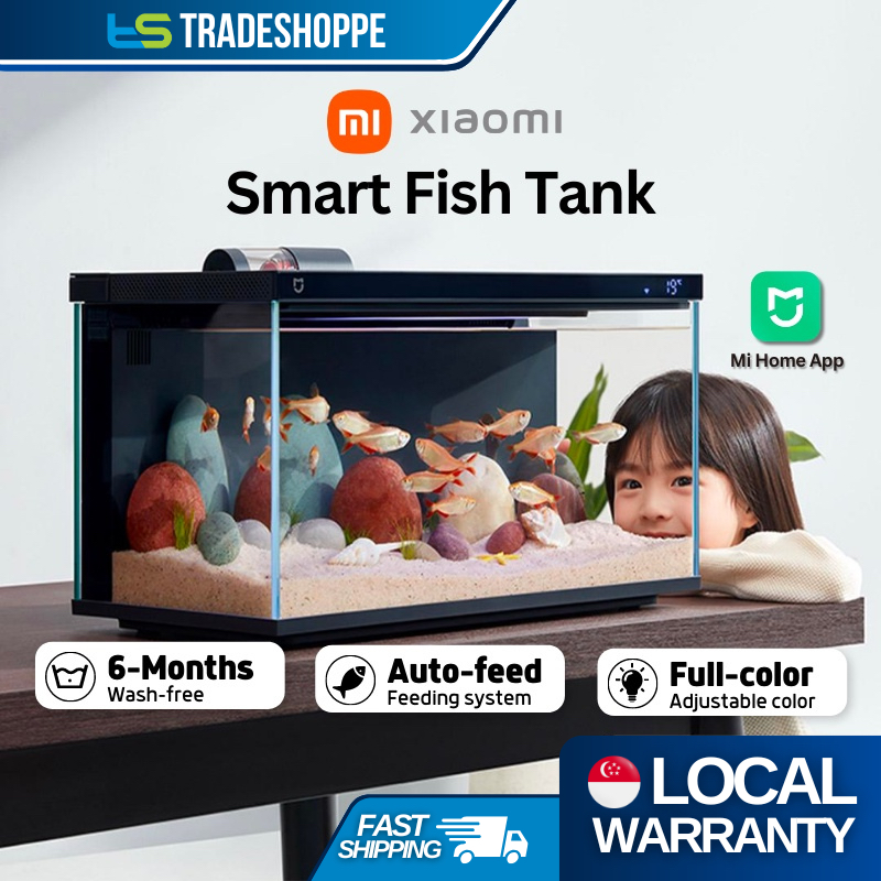 Xiaomi Mijia Smart Fish Tank Aquarium - 6 months Wash Free Colourful ...