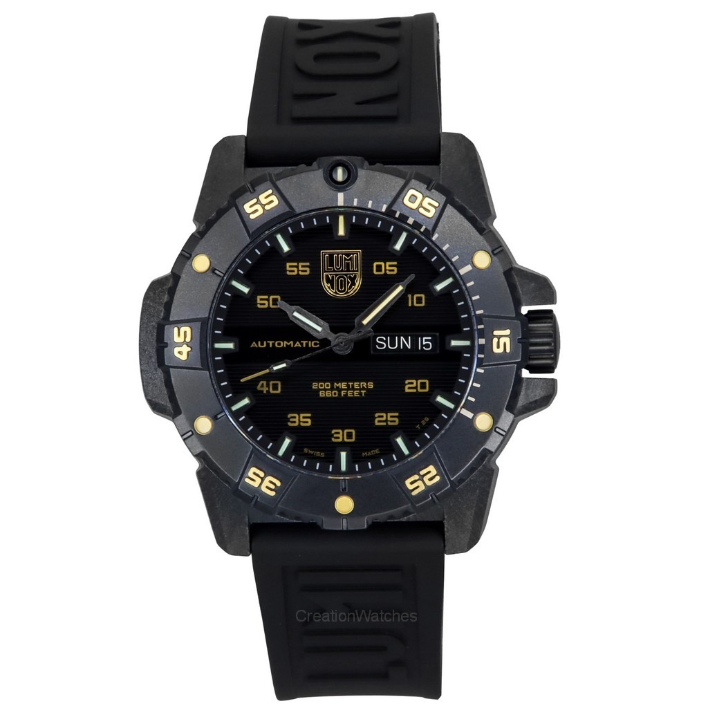 Creationwatches Luminox Master Carbon SEAL Limited Edition Rubber Strap Automatic Divers XS.3865.GOLD 200M Mens Watch