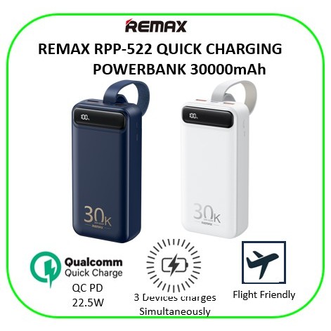 REMAX 10000mAh 20000mAh 30000mAh PURE SERIES 22.5W PD+QC MULTI ...