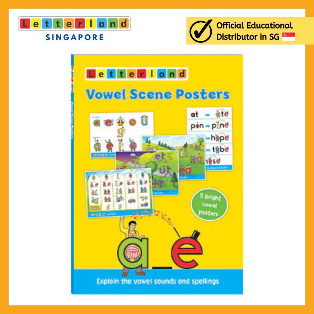 Letterland Vowel Scene Posters | Shopee Singapore