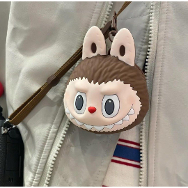 POP MART LABUBU Originals - Brown Silicone Earphone Bag