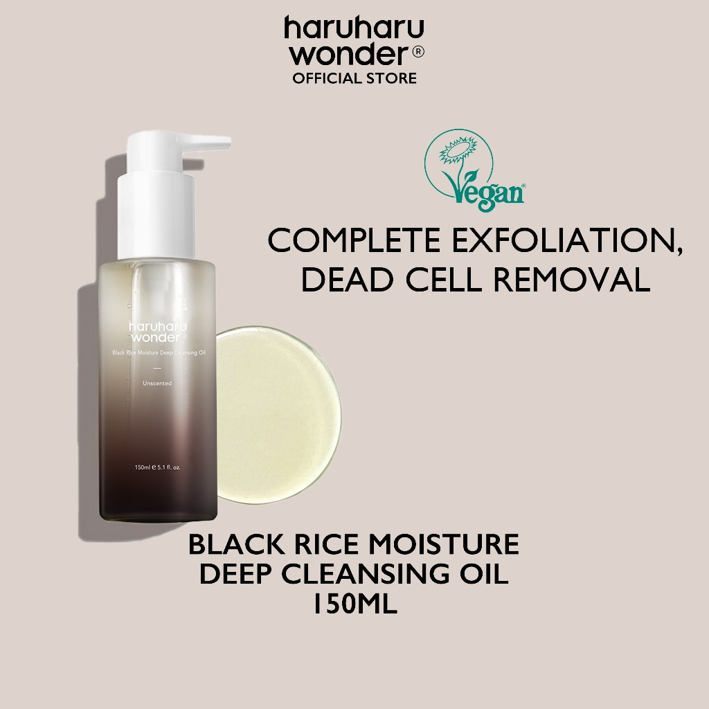 haruharu wonder Black Rice Moisture Deep Cleansing Oil 150ml Shopee Singapore