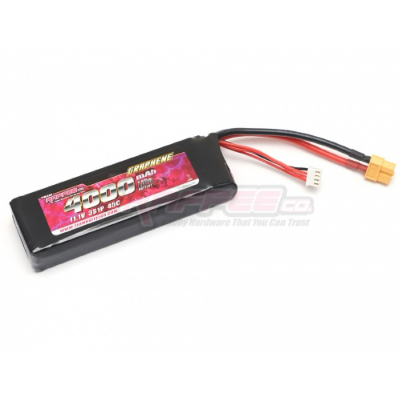 Team Raffee Co. 11.1V 4000mAh 3S 45C Graphene LiPo Battery Pack XT60 ...