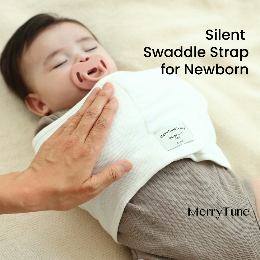 MerryTune Newborn Baby Silent Swaddle Strap Noiseless Velcro