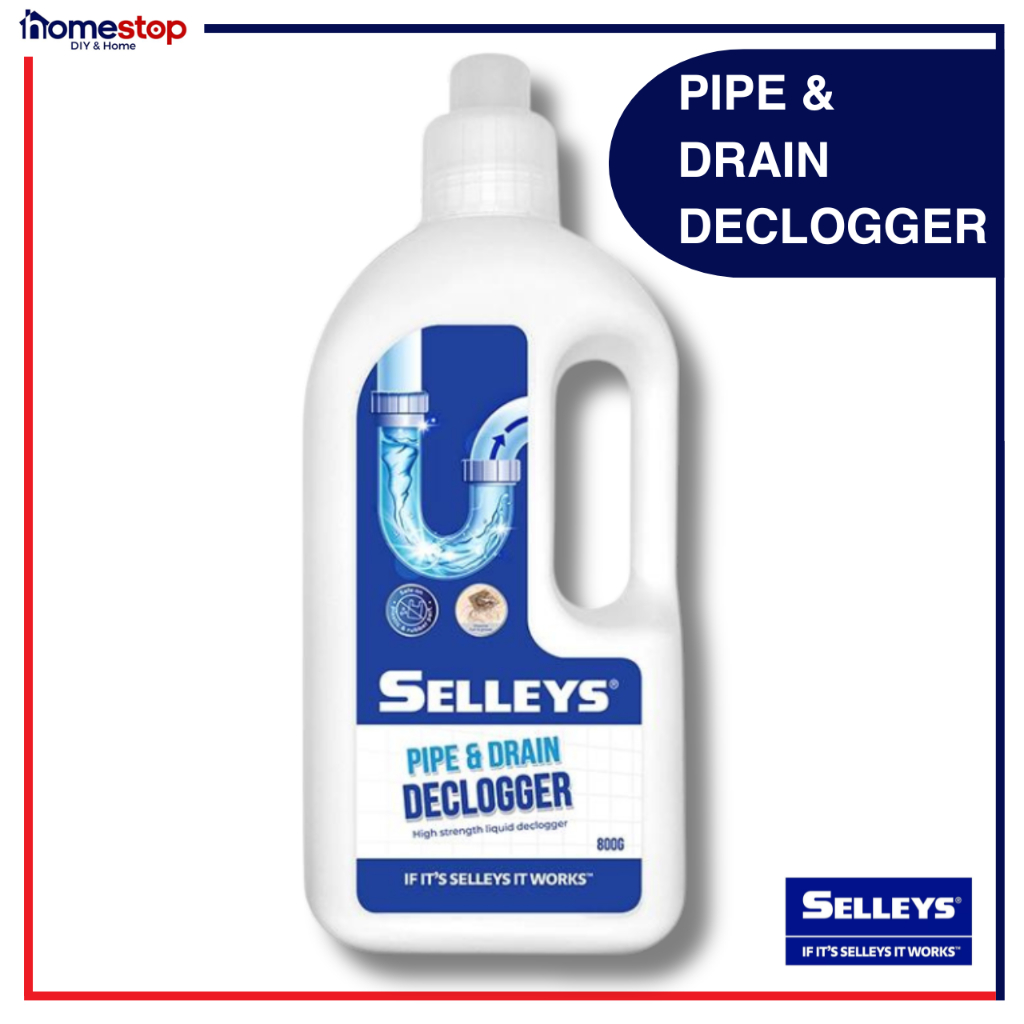 Selleys Pipe & Drain Declogger – Powerful Clog Remover, Bacteria Killer ...