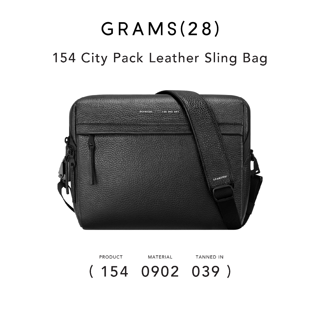 Grams(28) 154 City Pack Leather Sling Bag | Shopee Singapore