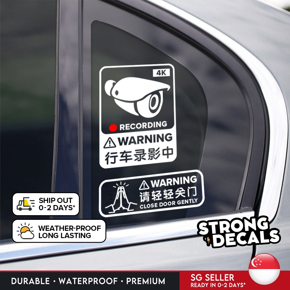 [SG Seller] CCTV Dash Cam Recording Sticker 24 Hours Car Camera ...