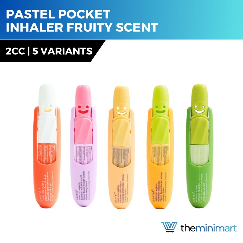 Pastel Pocket Inhaler Fruity Scent 2cc - Orange, Vanilla, Mango, Mixed ...