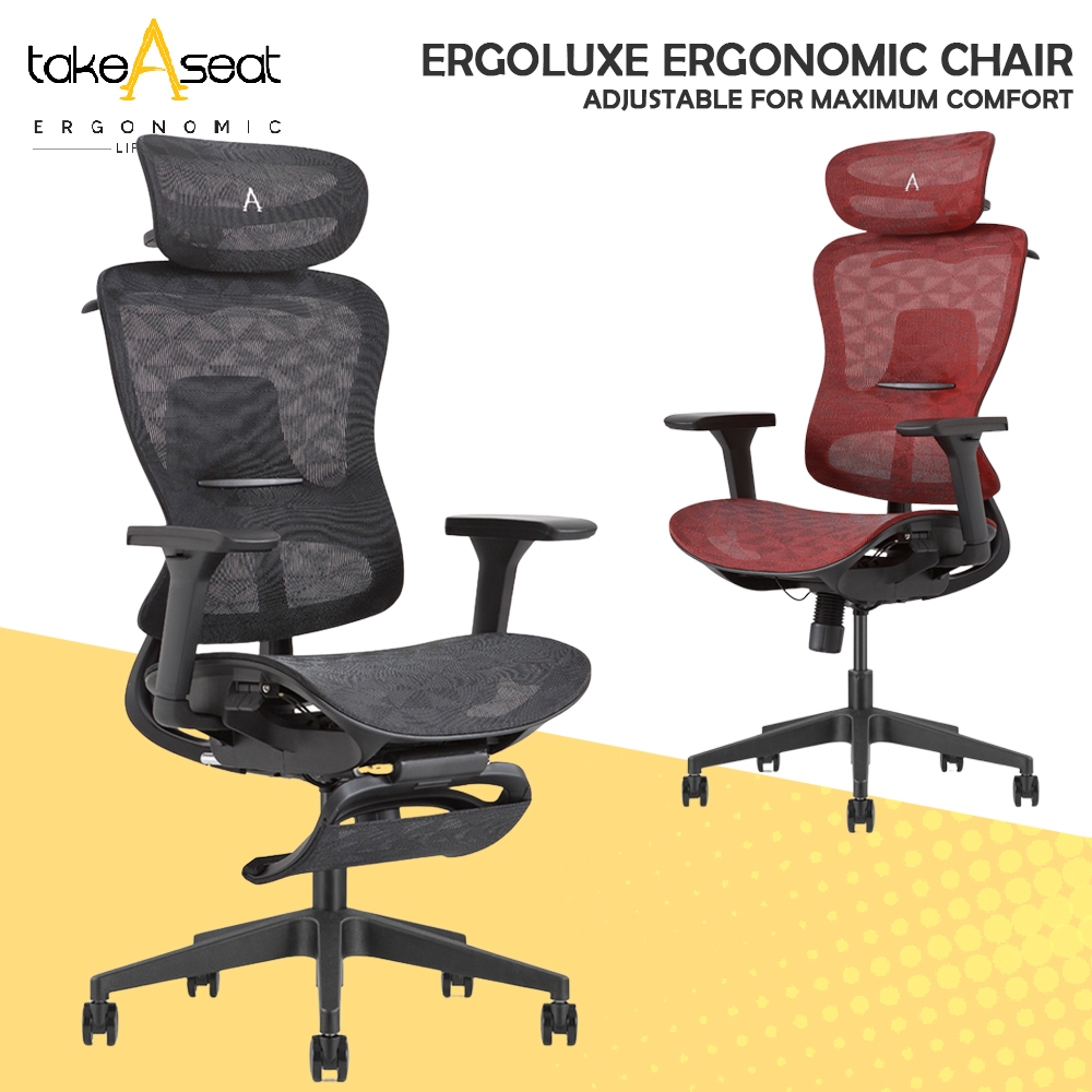ErgoLuxe Ergonomic Chair ☆ Mesh Office Chair ☆ Comfortable