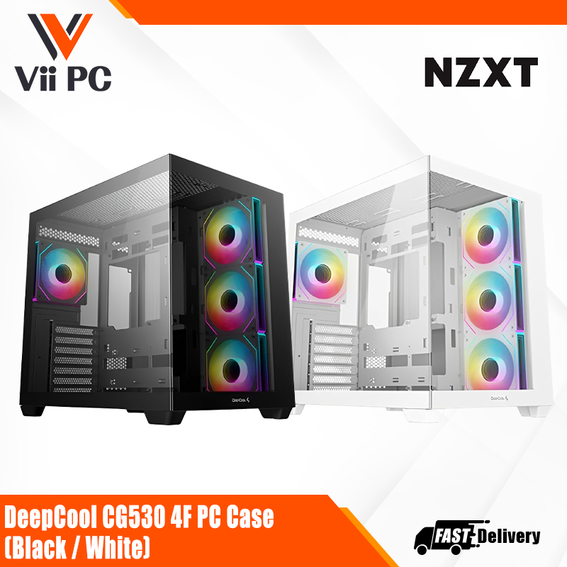 DeepCool CG530 4F PC Case - (Black / White) | Shopee Singapore