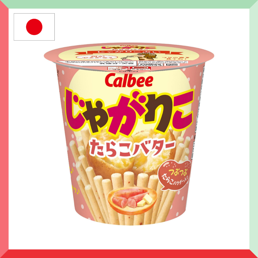 Calbee Jagarico Cod Roe Butter fries chips snack cup 52 g x 1 【Direct ...