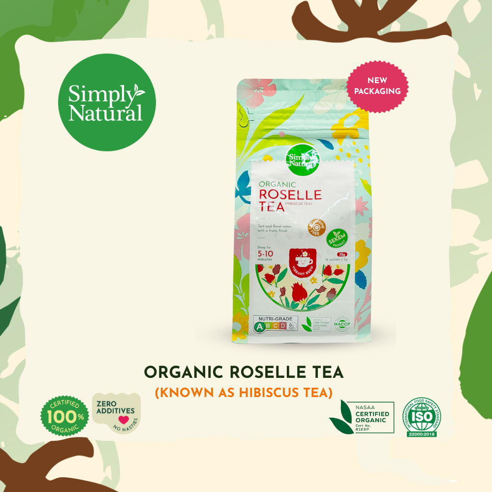 Simply Natural Organic Roselle Tea 16x2g Egypt NEW PACKAGING Hibiscus ...