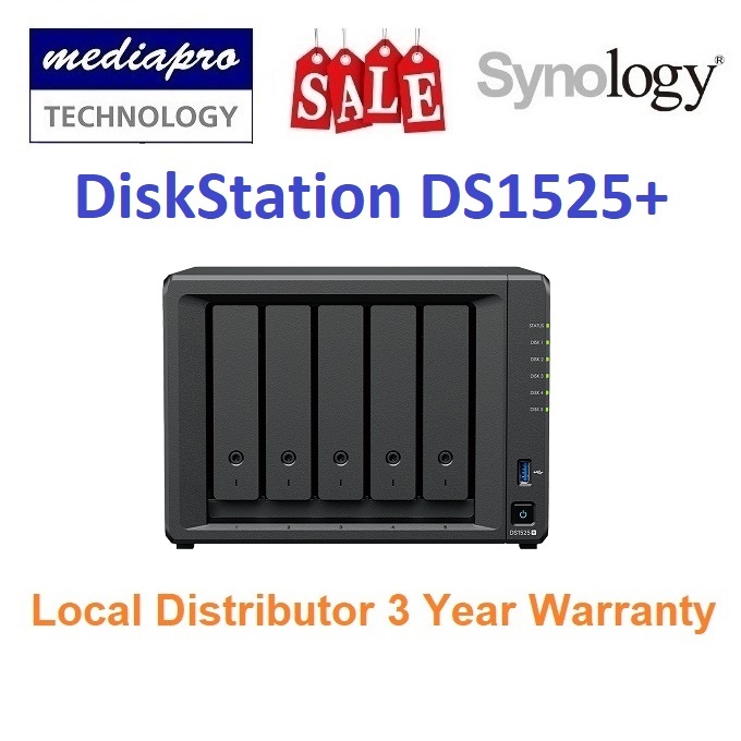 Synology DiskStation DS1525+ 5-Bay NAS ( w,o HDD, Replace DS1522+, only ...
