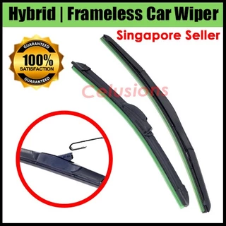 Winter Wiper Blades Pair Of J-Hook Windshield Wiper Blades – 24" & 22" Bracketless Frameless Blades, Easy Install Pair Of J-hook 24 And 22 Inch Frameless Wiper Blades
