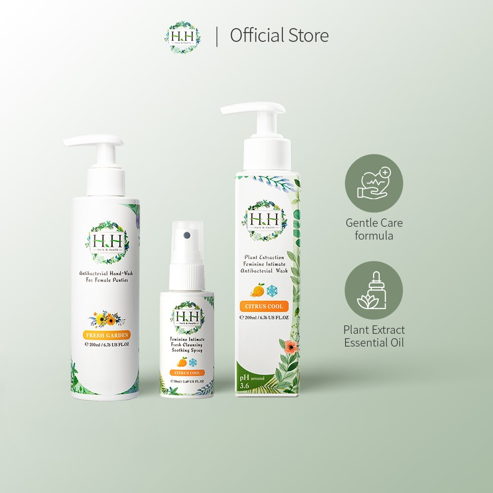 HH Feminine Intimate Wash 200ml + Soothing Spray 50ml + Panties Wash ...