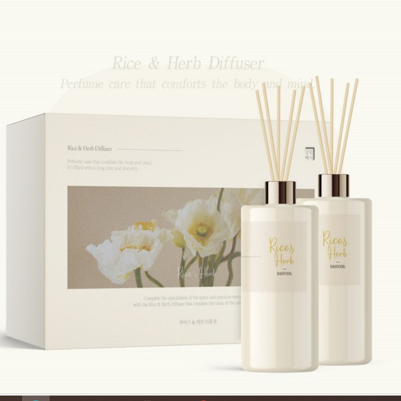 Premium Rice & Herb Large Capacity Diffuser 500ml x 2p Gift Set/Choose ...